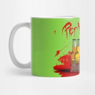 Zombie 8-Pack Bloodied Perkaholic on Lime Green Mug